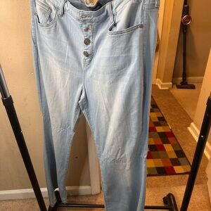 Fashion Nova High Rise Light Blue Jeans